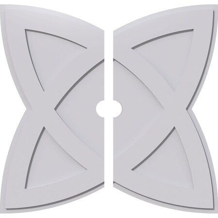 Ekena Millwork Cosmo Architectural Grade PVC Ceiling Medallion, 36"OD x 3"ID x 13 1/2"C x 1"P, Two-Piece CMP36CM2-03000